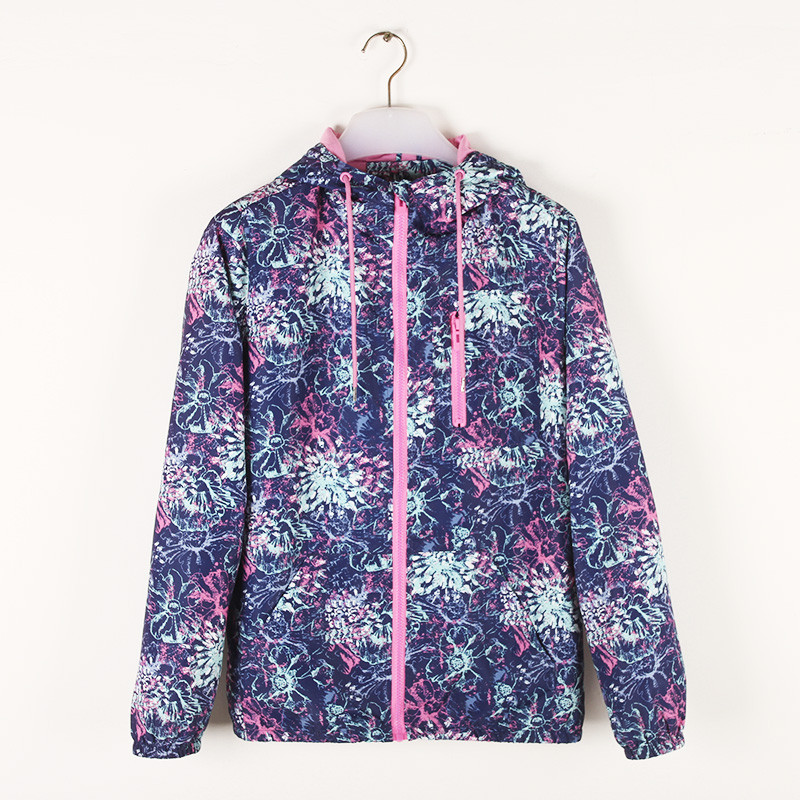 Ladies Printing Hooded Jacket