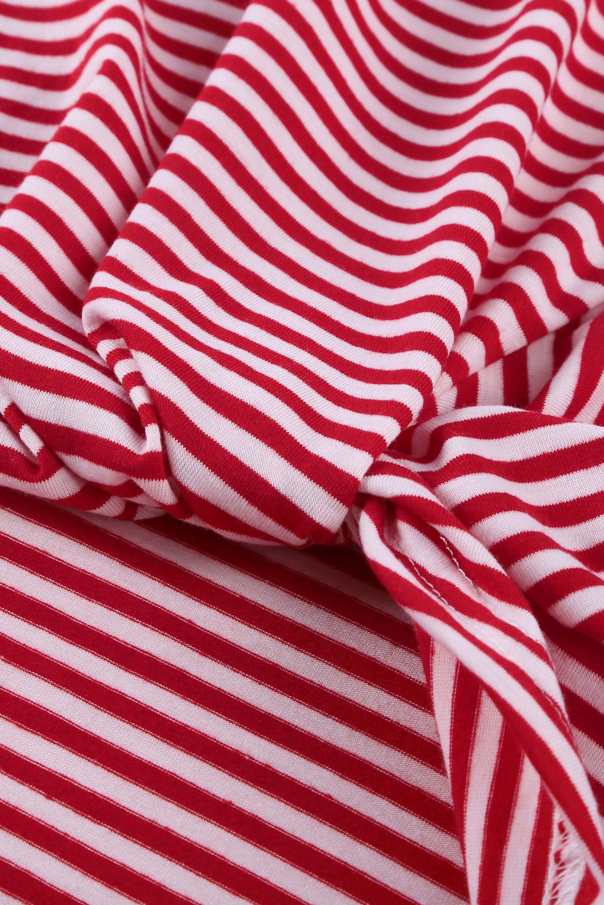 Girls striped Longline dress Tee (6)