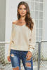 Ladies V neck casual sweaters
