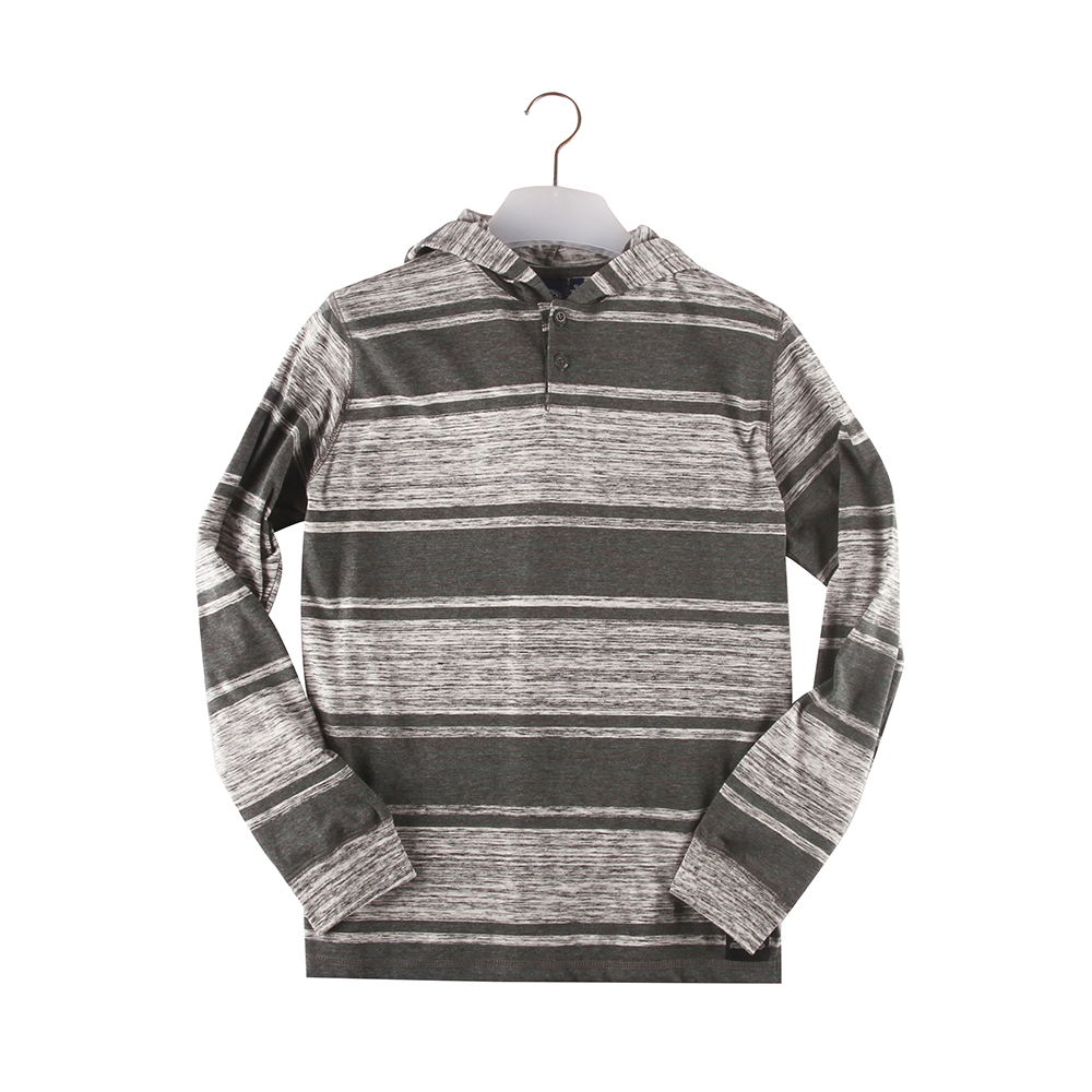 Stockpapa Liquidation Stock Pipeline, 100% Cotton Big Boy's Casual Comfortable Button Hooded Striped Sweatshirts