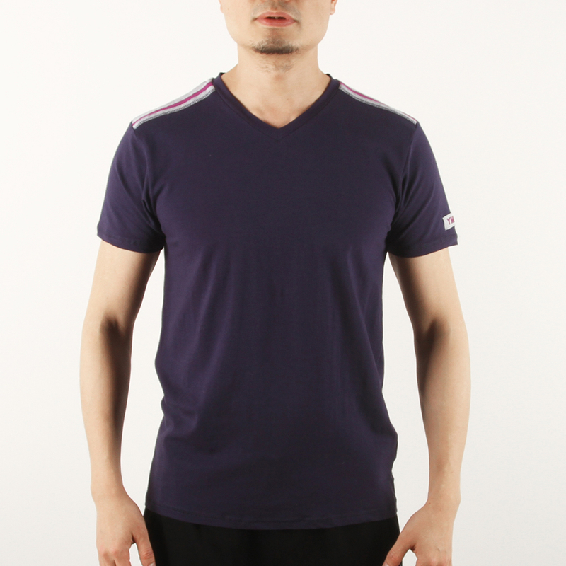 Men's V Neck Cotton Spandex Tee