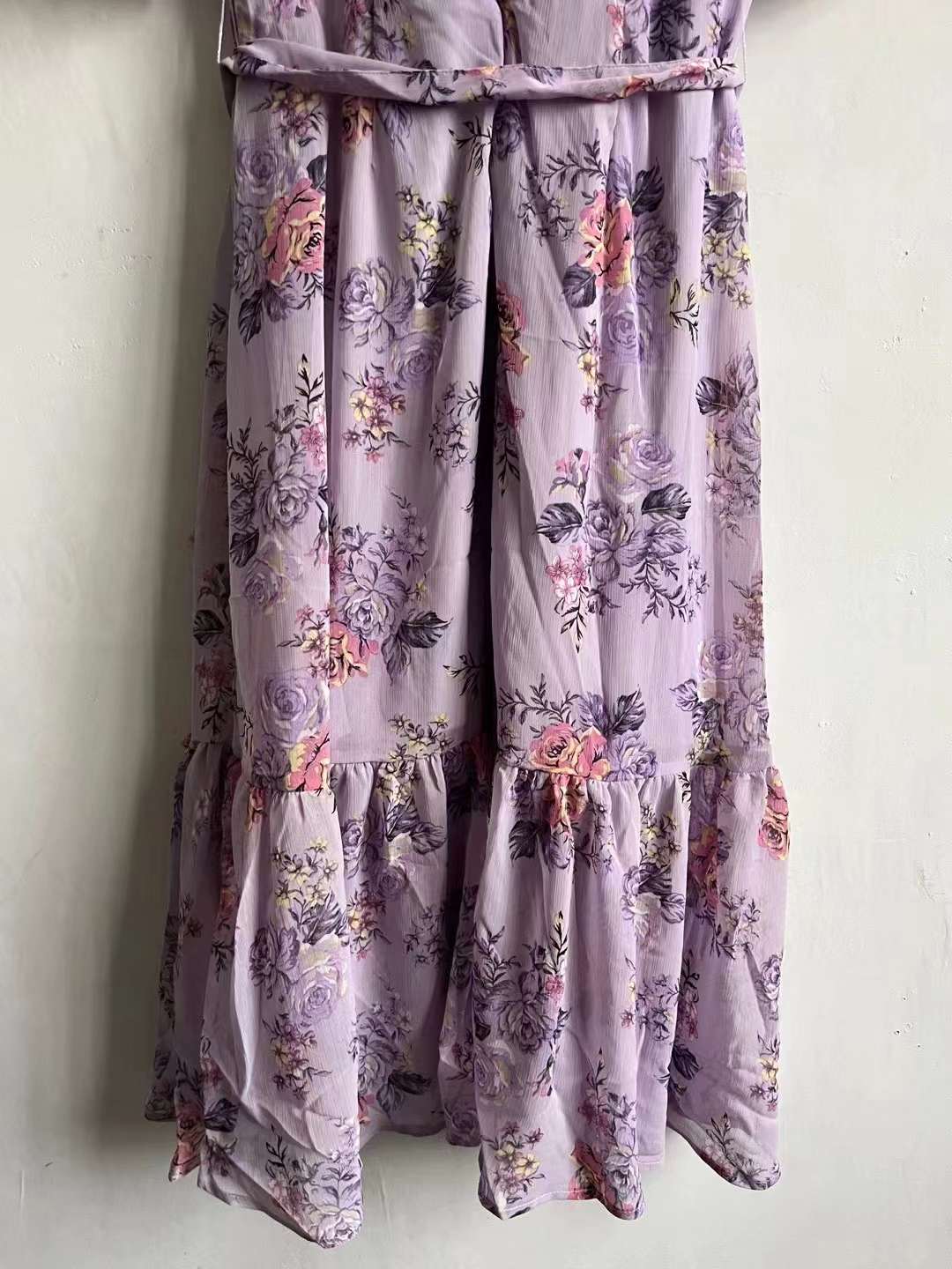 Clothing stocks Women's Printed Floral Casual Dess V-neck Sexy Long Dress Cute Women Casual Dress Ladies