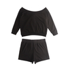 Stockpapa Over Made Ladies Spandex 2 Pcs Knit Sets in Stock 