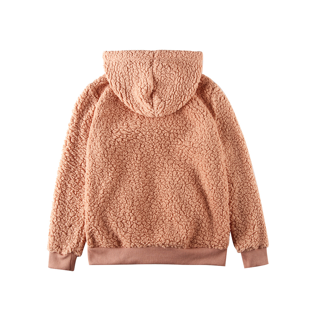 Girls Sherpa Coral Fleece Zip-up Hoodies