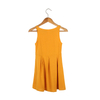 High Fashion 100% Cotton Summer Casual Formal Dresses for Women No Sleeves Long Orange Elegant Dress