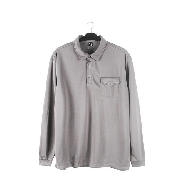 Stockpapa Liquidation Wholesale Men's picque L/S Pocket Polo Shirts