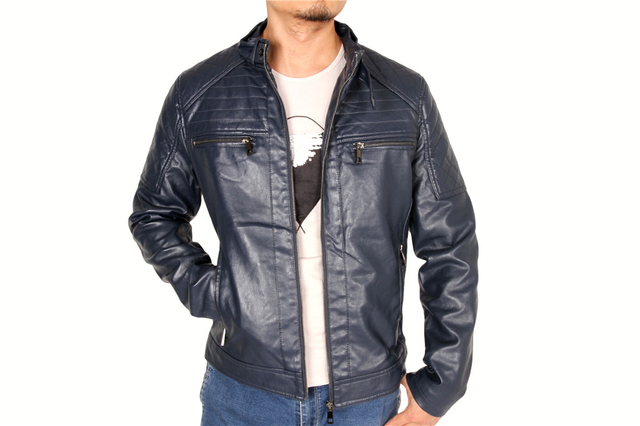 Men's High Quality Wash Pu Jacket in Stock