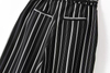 Ladies Spandex Belted Casual Striped Pants Inventory 