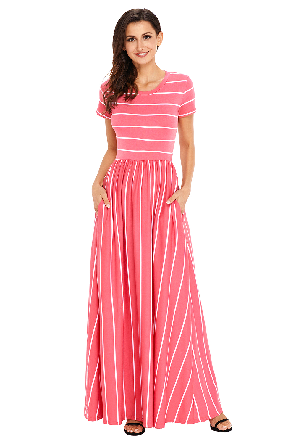 Ladies Maxi Striped dress (16)