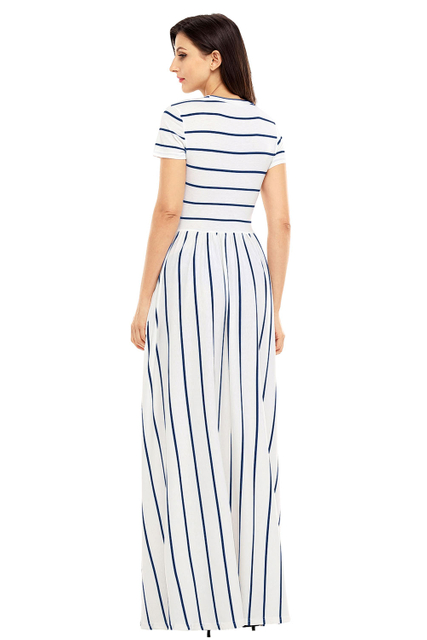 Ladies Maxi Striped Dress 