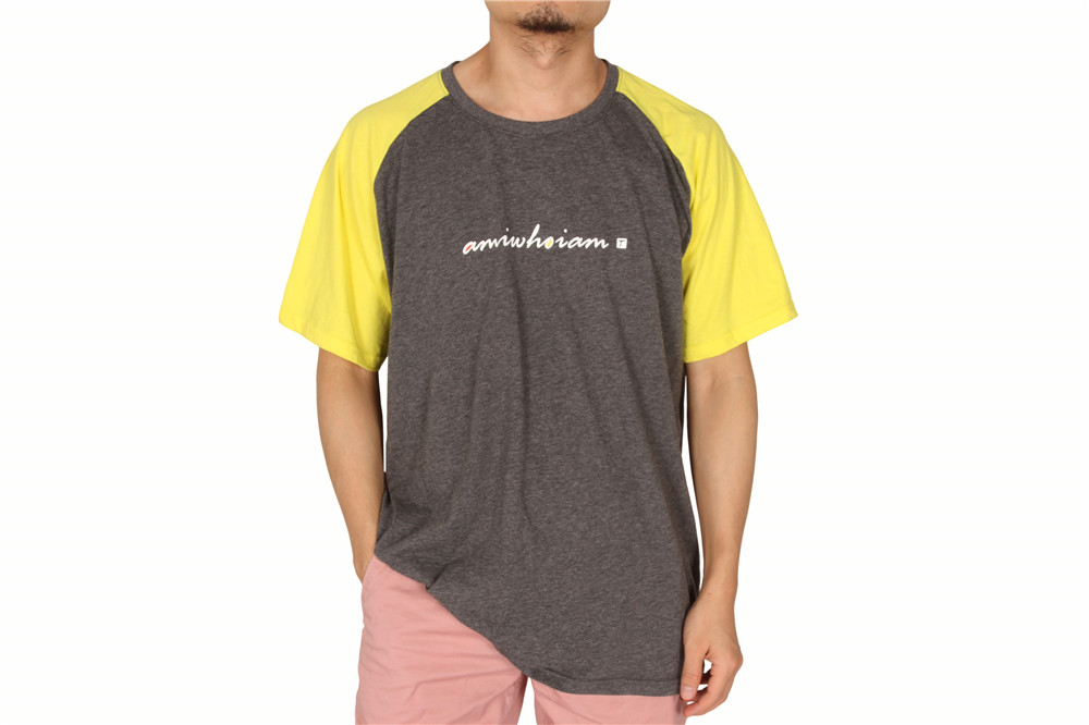 Men's Color-blocket Cotton Tee