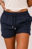 Stockpapa Wholesale Cheap Ladies Tie Waist Side Pockets Cuffed Lounge Shorts