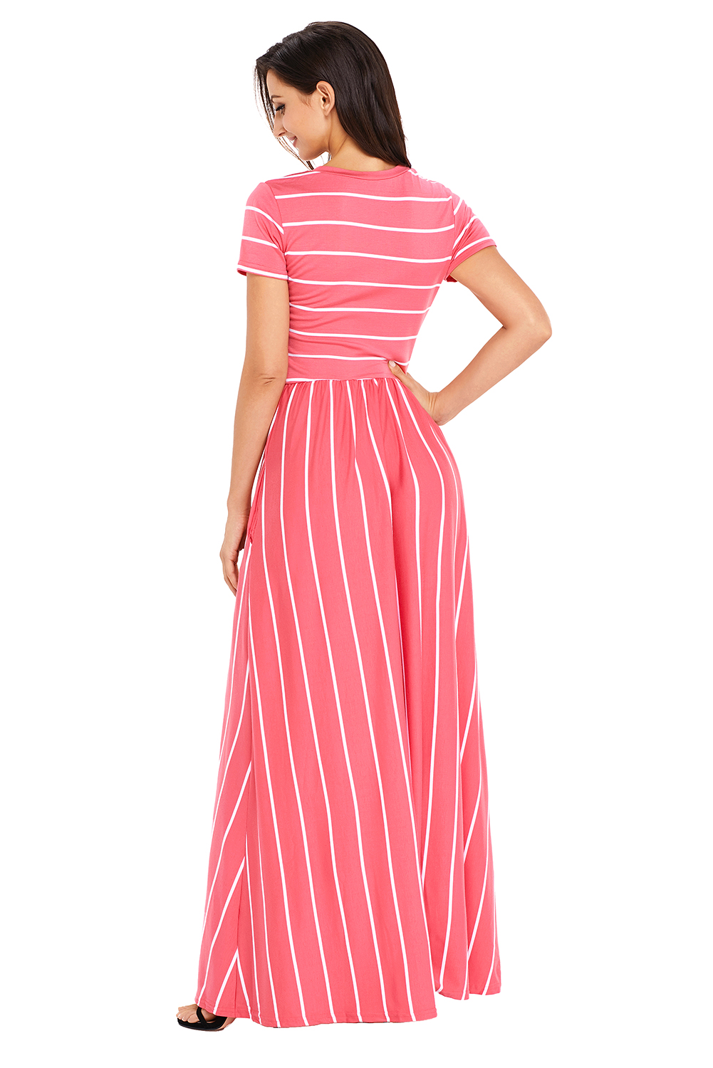 Ladies Maxi Striped Dress 