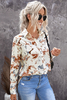 Stockpapa Turn-down Collar Floral Pattern Shirt discount price