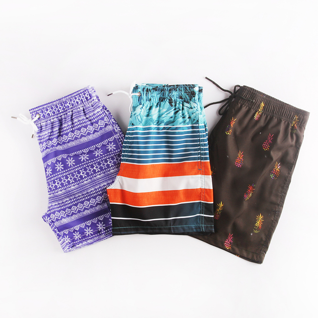 Men's Print & Solid Color Board Shorts, SP17511-AH