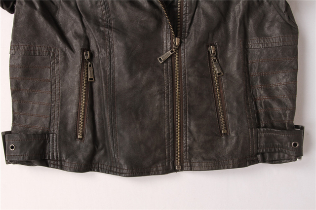 Ladies Garment Washing Leather Jacket in Stock