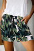 Stcokpapa Stock Garment Cheap Ladies Print Drawstring Casual Elastic Waist Pocketed Shorts