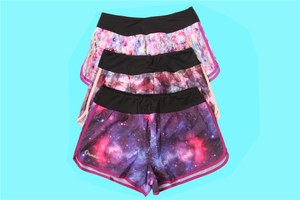 Ladies 3 Color Cool Print Shorts in Stock