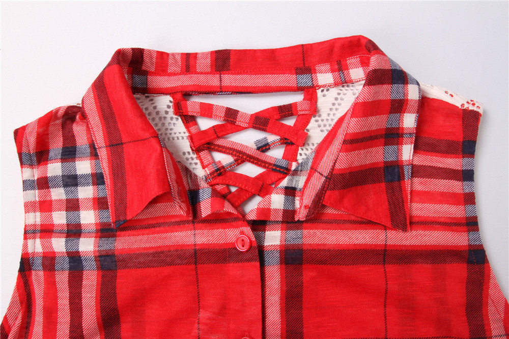 Ladies High quality Plaid Shirts in Stock