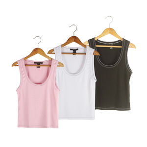 Big Spandex Knit Rib Vest 