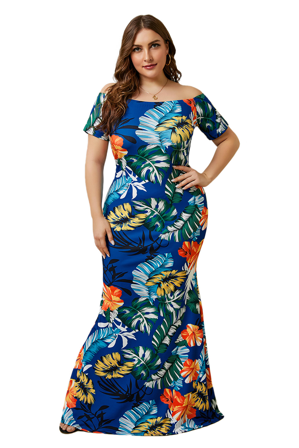 Plus size Maxi print dress (7)