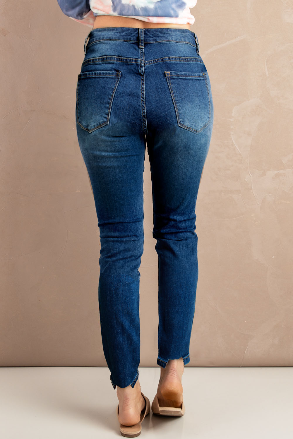 Stockpapa Distressed Frayed Skinny Jeans