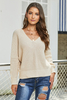 Stockpapa Ladies V neck casual sweaters