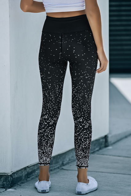 Stockpapa Dots Scattering Black Leggings