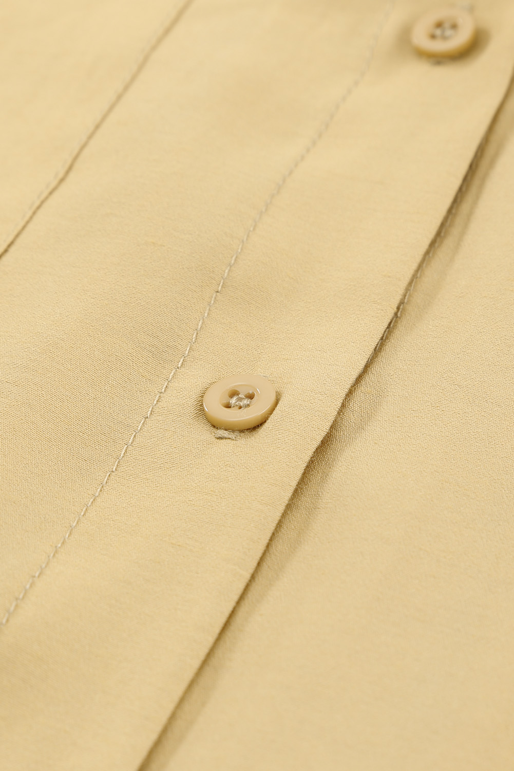 Khaki Billowy Sleeves Pocketed Shirt, (8)