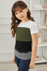 Color blocked girls T shirts