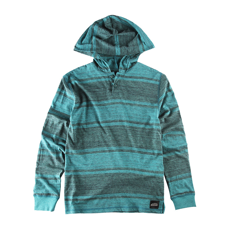 Stockpapa Liquidation Stock Pipeline, 100% Cotton Big Boy's Casual Comfortable Button Hooded Striped Sweatshirts