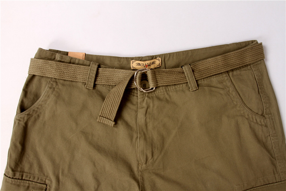 Stock Men\'s belted Cargo Shorts 