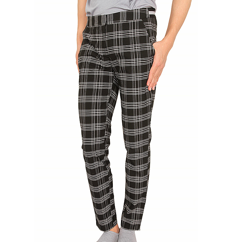 Stockpapa Ladies Plaid Casual Pants Over Made 