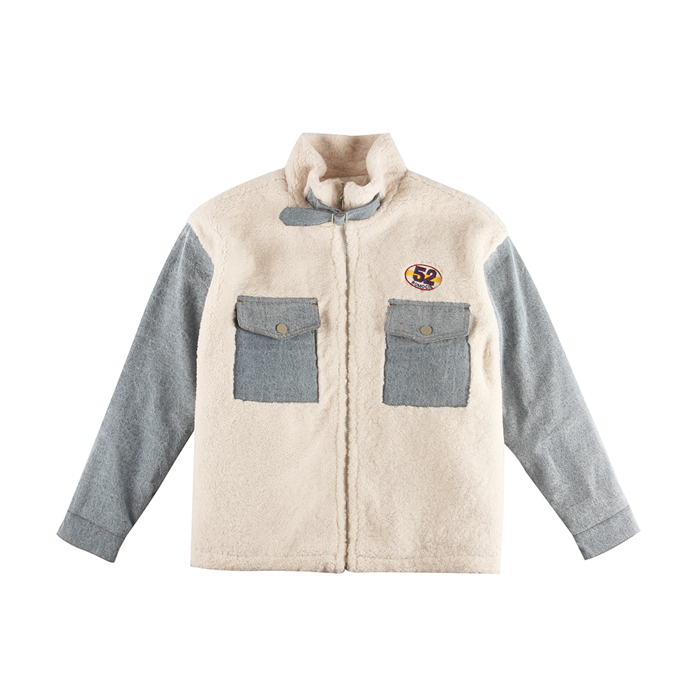 Stcokpapa Stock Garment Cheap Big Kids Sherpa Denim Coats