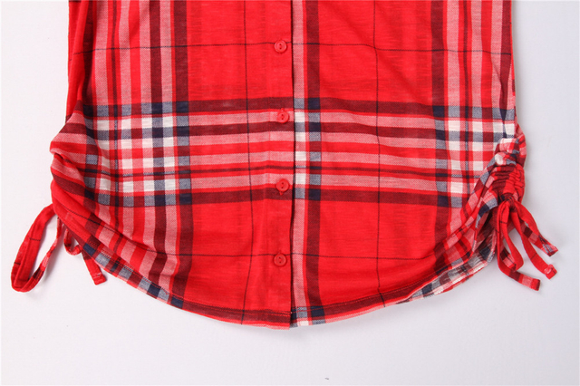 Ladies High quality Plaid Shirts in Stock