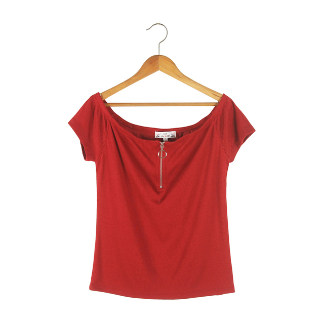 Ladies Zipper Knit Top