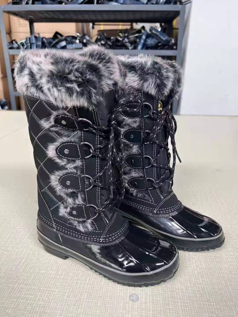 Ladies Lace Up Mid-calf Boots