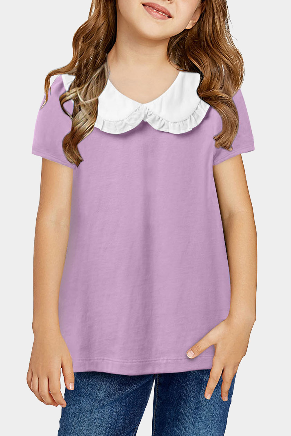 Girls Shawl Collar Tops