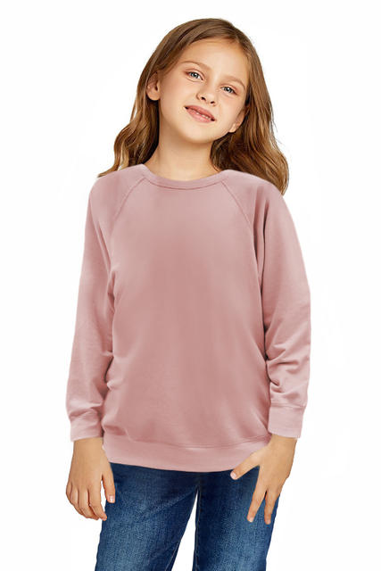 Stockpapa Wholesale Raglan Sleeve Pullover Kids Sweatshirt