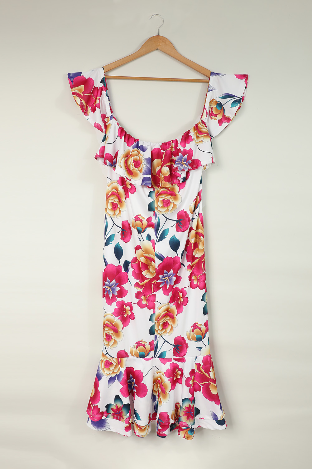 Plus size Ladies print dress (5)