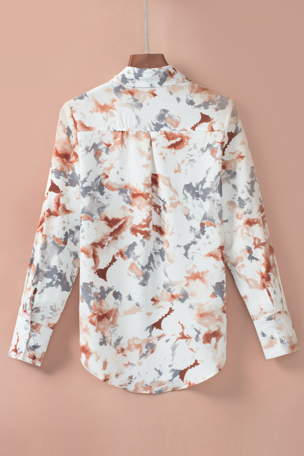 Turn-down Collar Floral Pattern Shirt (5)