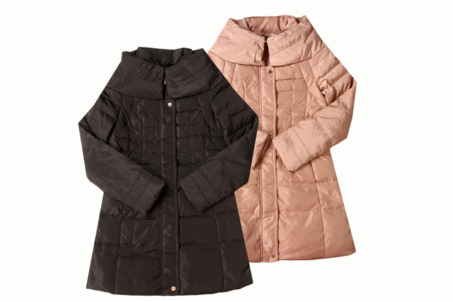 Ladies Longline Down Jacket in Stock