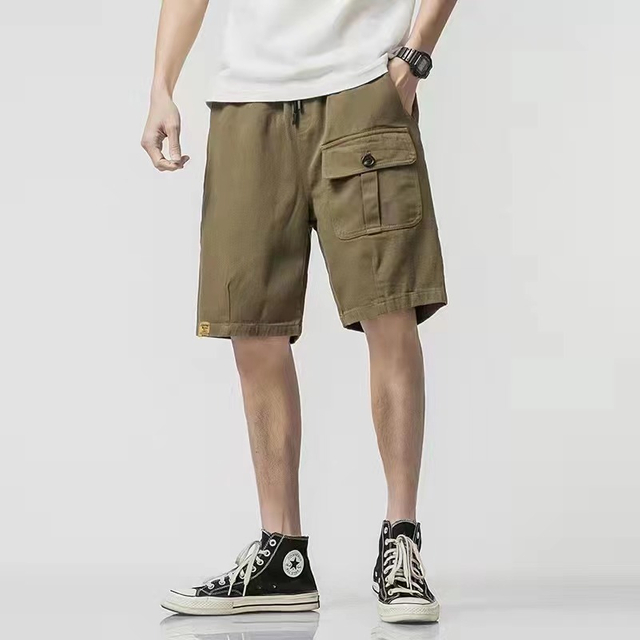 Men's Elastic Waist Chino Shorts, SP15261-PP