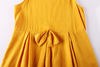 High Fashion 100% Cotton Summer Casual Formal Dresses for Women No Sleeves Long Orange Elegant Dress