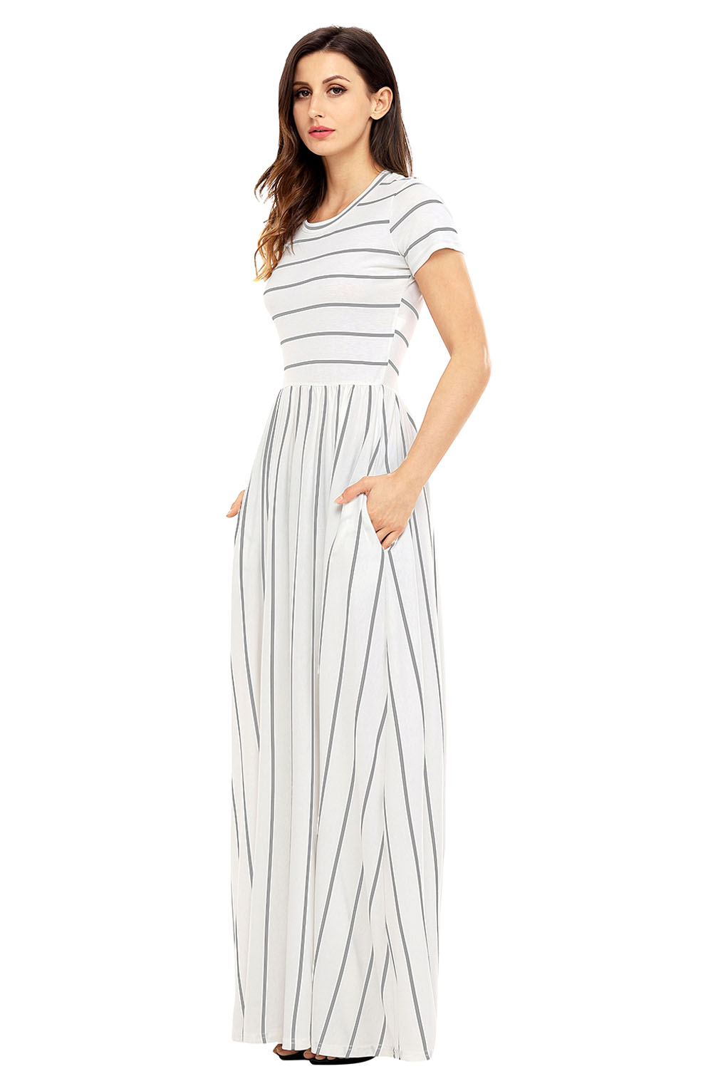 Ladies Maxi Striped dress (3)