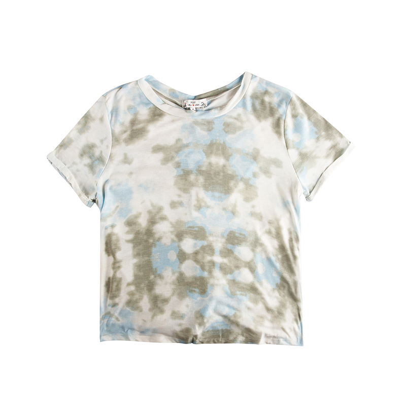 Stockpapa Ladies Tie dye / solid cool knit top 