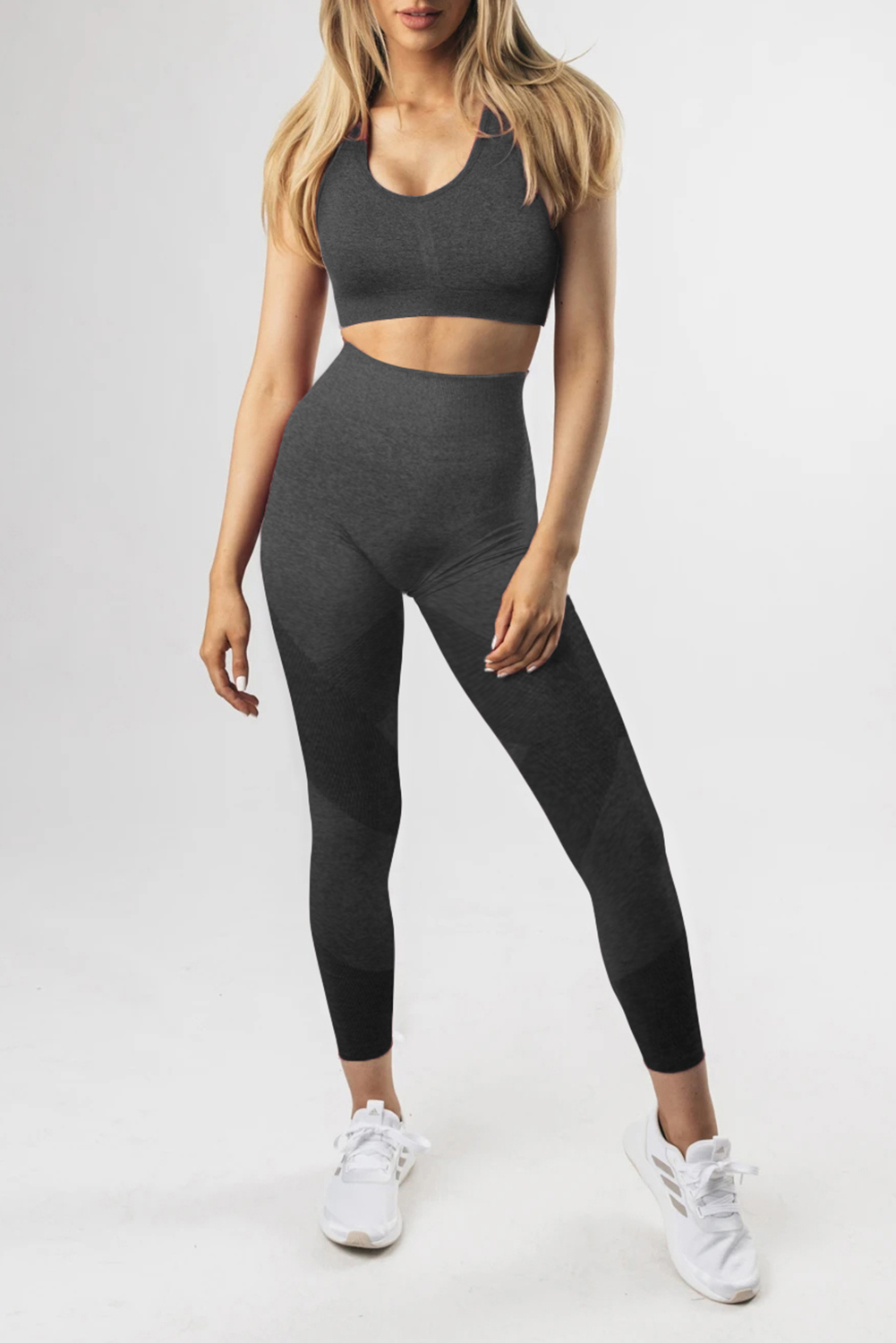 Criss Cross Bra and High Waist Leggings Sports Wear, (1)