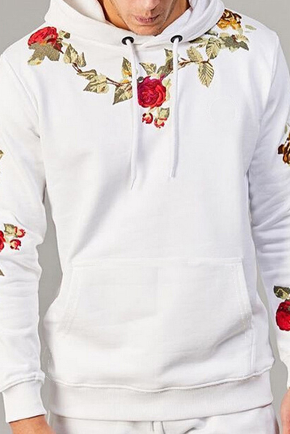 Stockpapa Floral Print Men's Hoodie