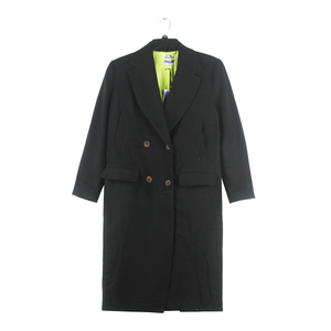 Stcokpapa Pallets Liquidation 2024 Simple High Quality Ladies Button Fashion Medium Long Style Classic Black Melton Coats