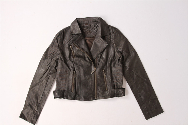 Ladies Garment Washing Leather Jacket in Stock